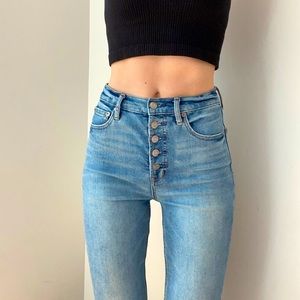 Button up “cigarette” jeans